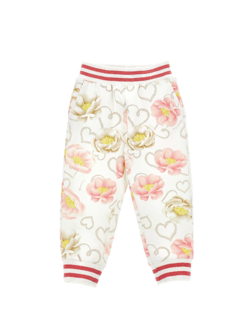 Monnalisa Jogger felpa stampa anemoni