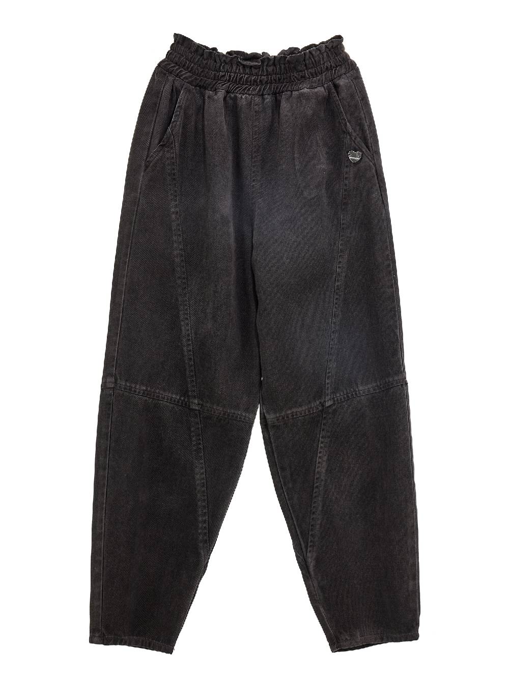 Monnalisa Jogger gabardine con charm cuore