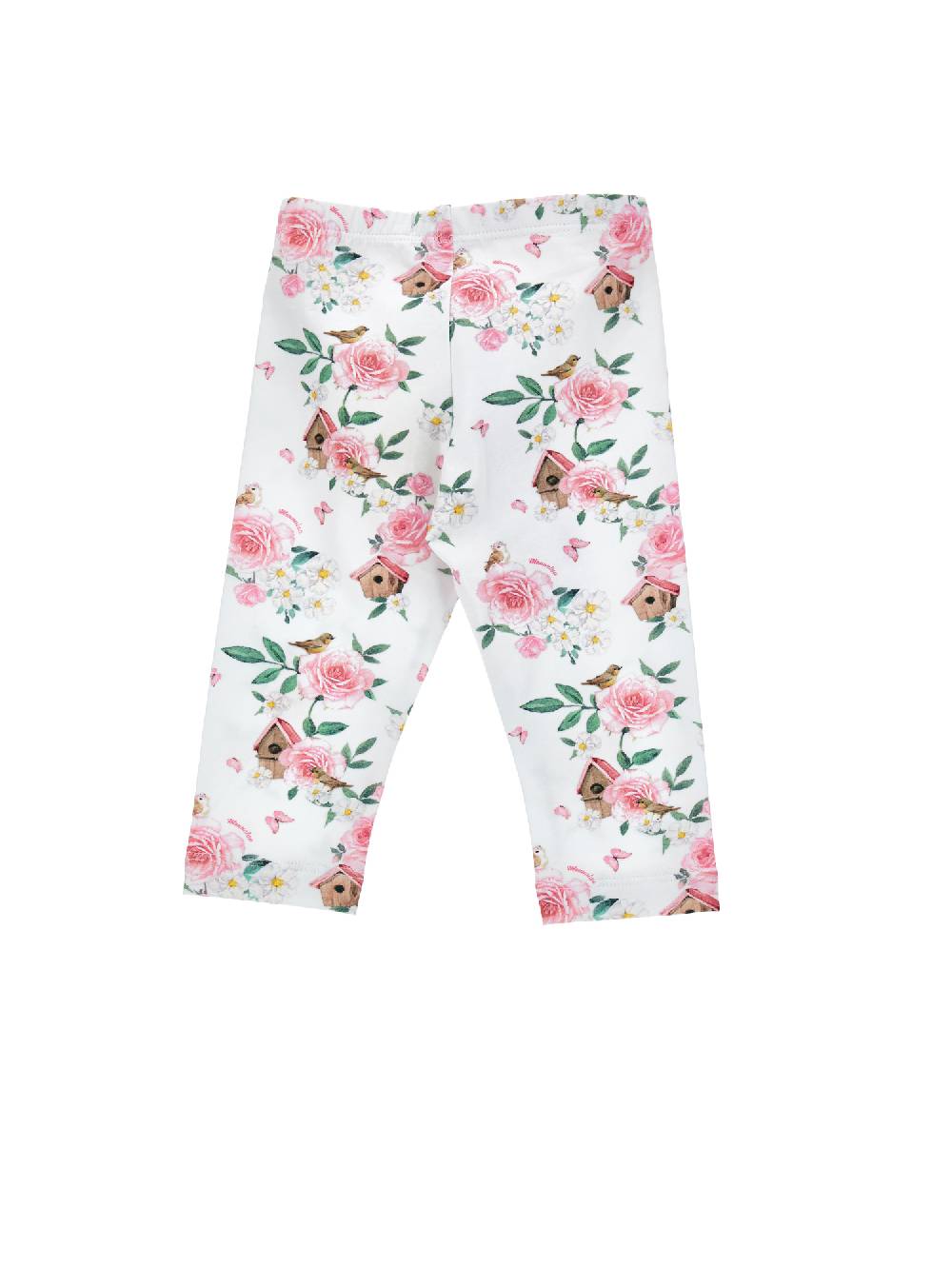 Monnalisa Leggings Cotone Stampa Floreale