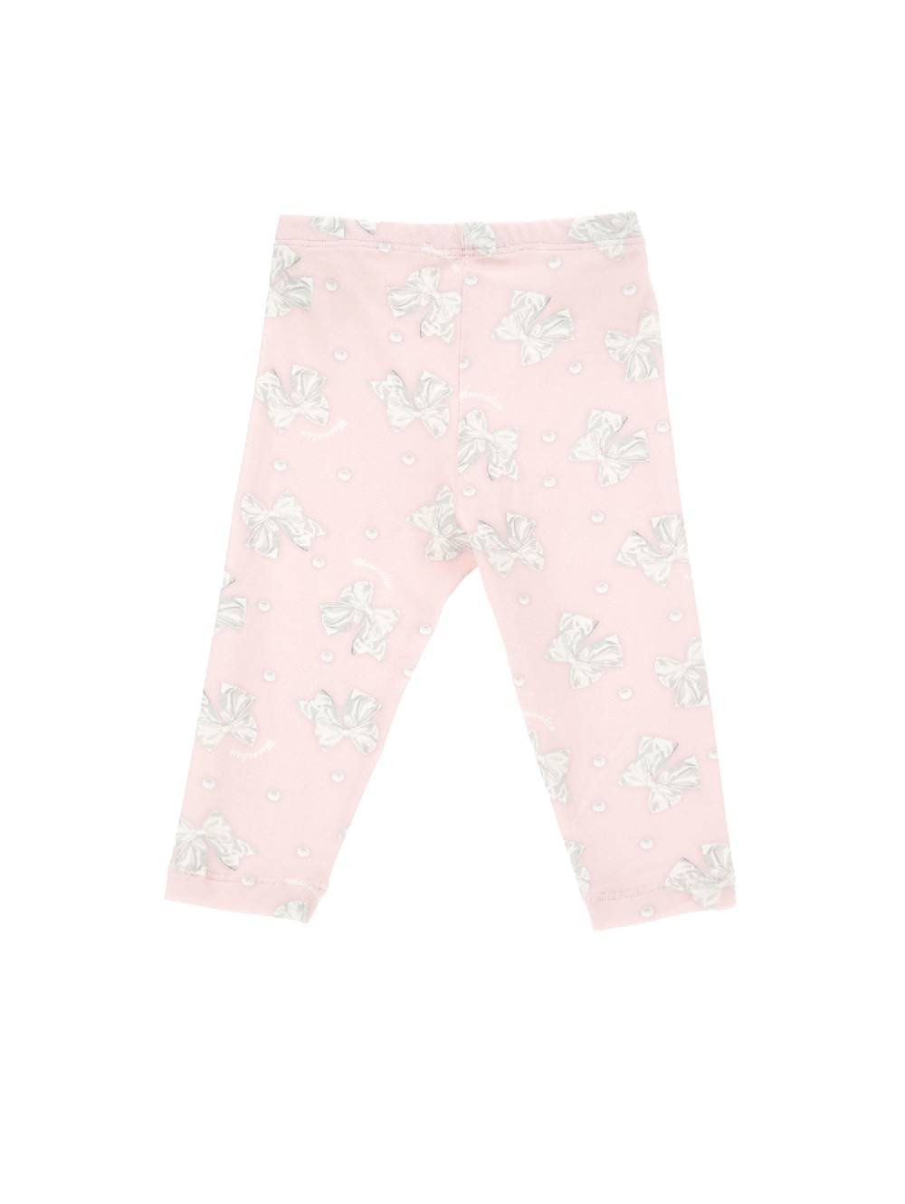 Monnalisa Leggings Jersey Fiocchi E Perle