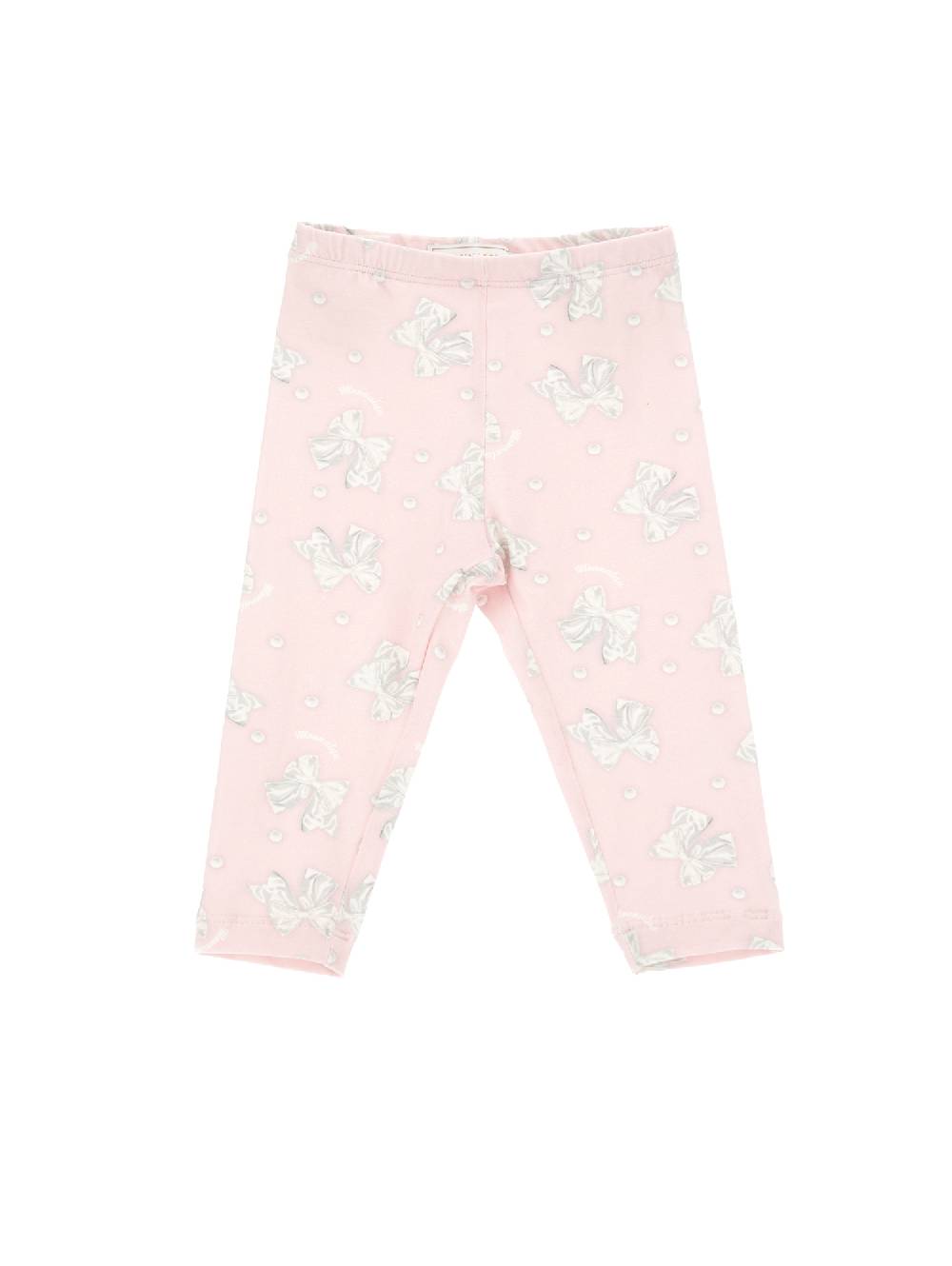 Monnalisa Leggings jersey fiocchi e perle