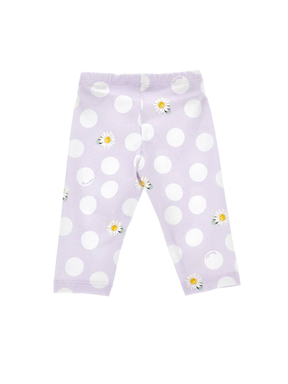 Monnalisa Leggings Jersey Margherite E Pois