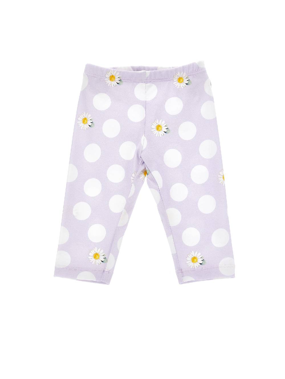 Monnalisa Leggings jersey margherite e pois