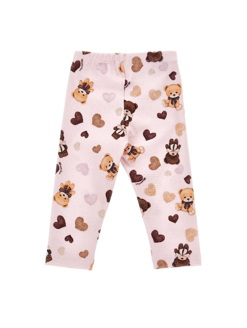 Monnalisa Leggings Jersey Orsetti E Cuore