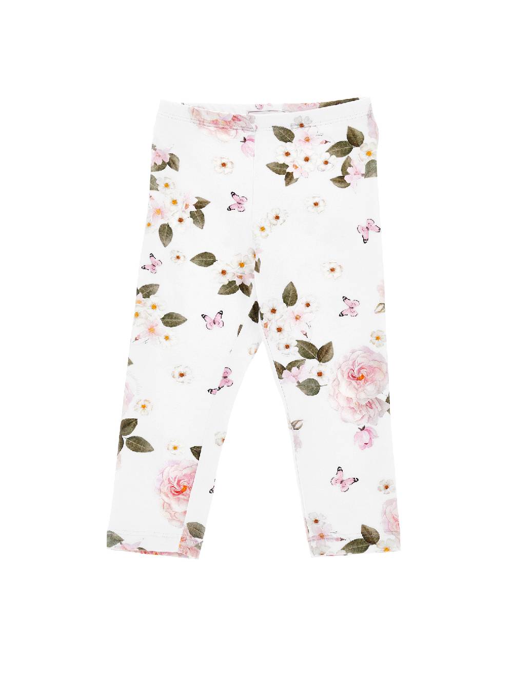 Monnalisa Leggings jersey stampa bouquet