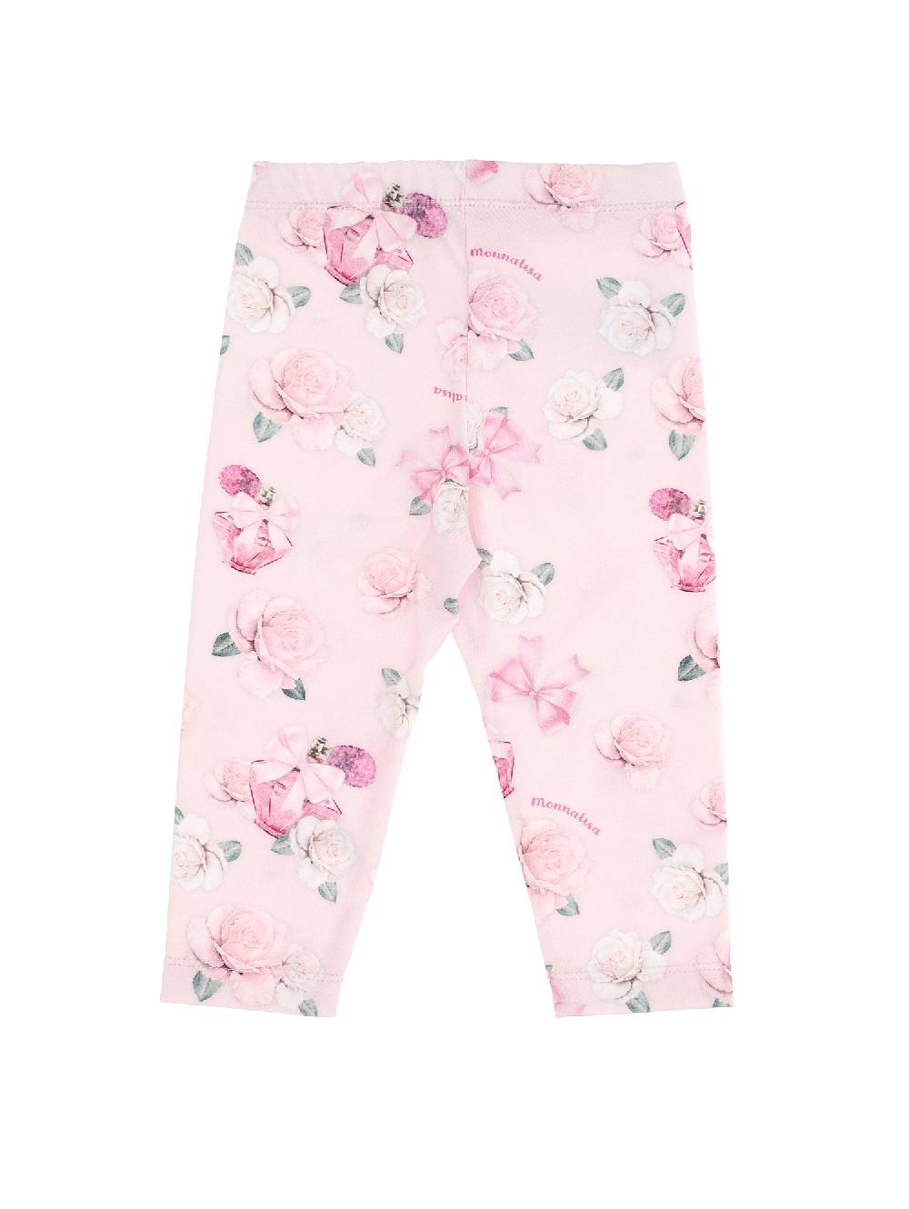 Monnalisa Leggings Jersey Stampa Rose