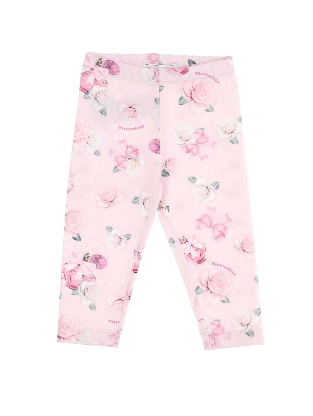 Monnalisa Leggings jersey stampa rose