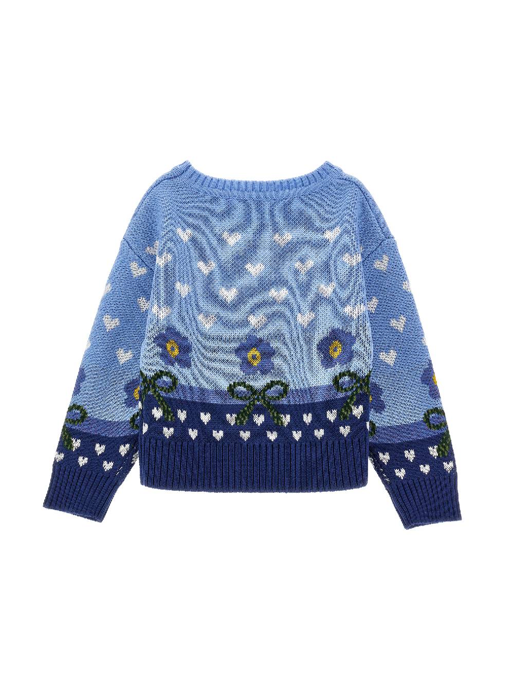 Monnalisa Maglia Jacquard A Cuori