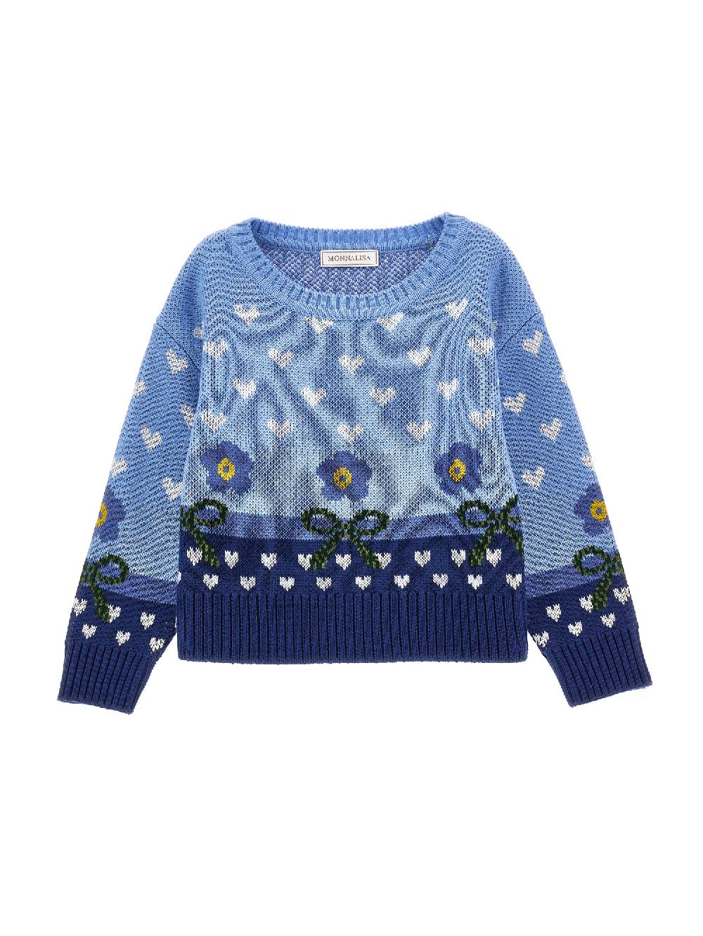 Monnalisa Maglia jacquard a cuori