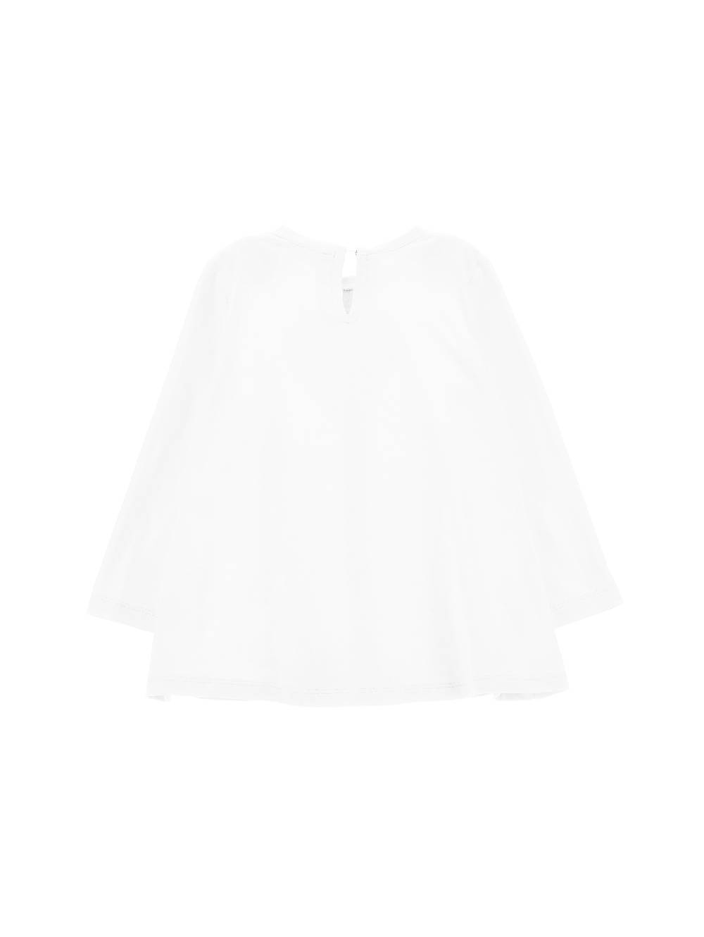 Monnalisa Maxi T-shirt Con Cuore Rouches