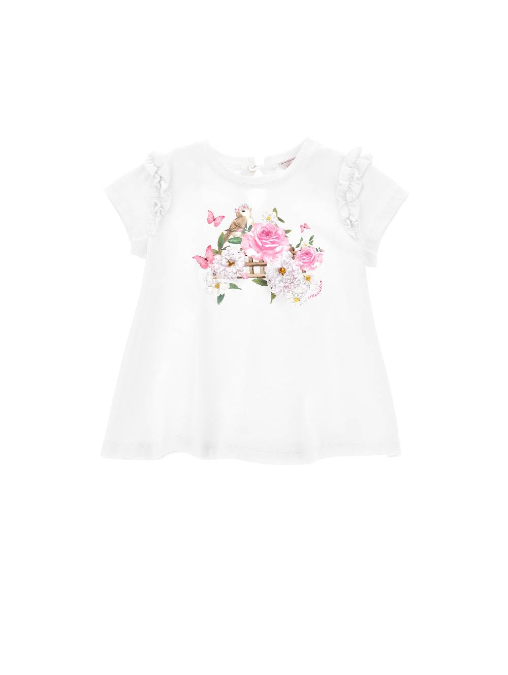 Monnalisa Maxi t-shirt con rouches