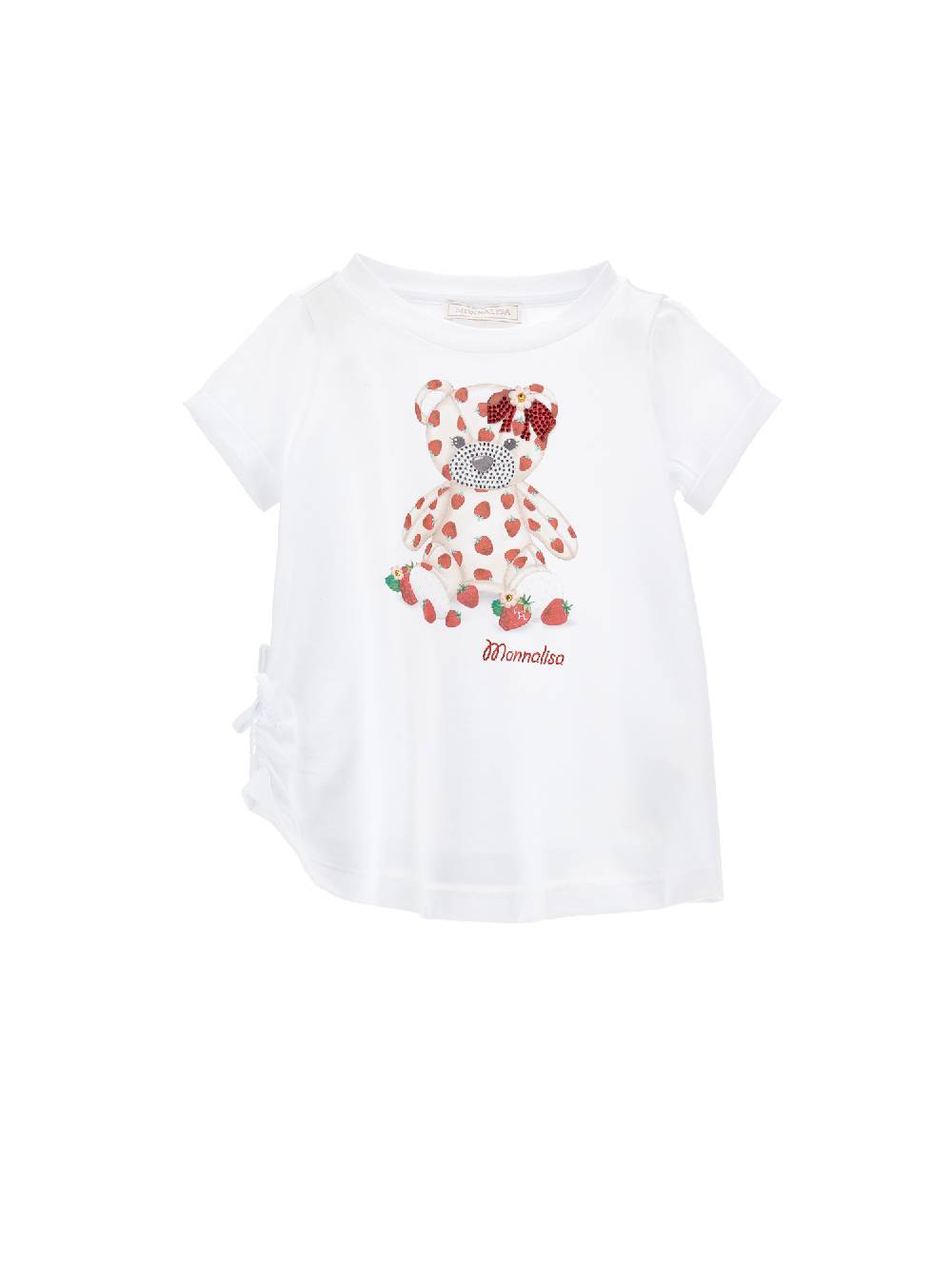 Monnalisa Maxi t-shirt con teddy strass