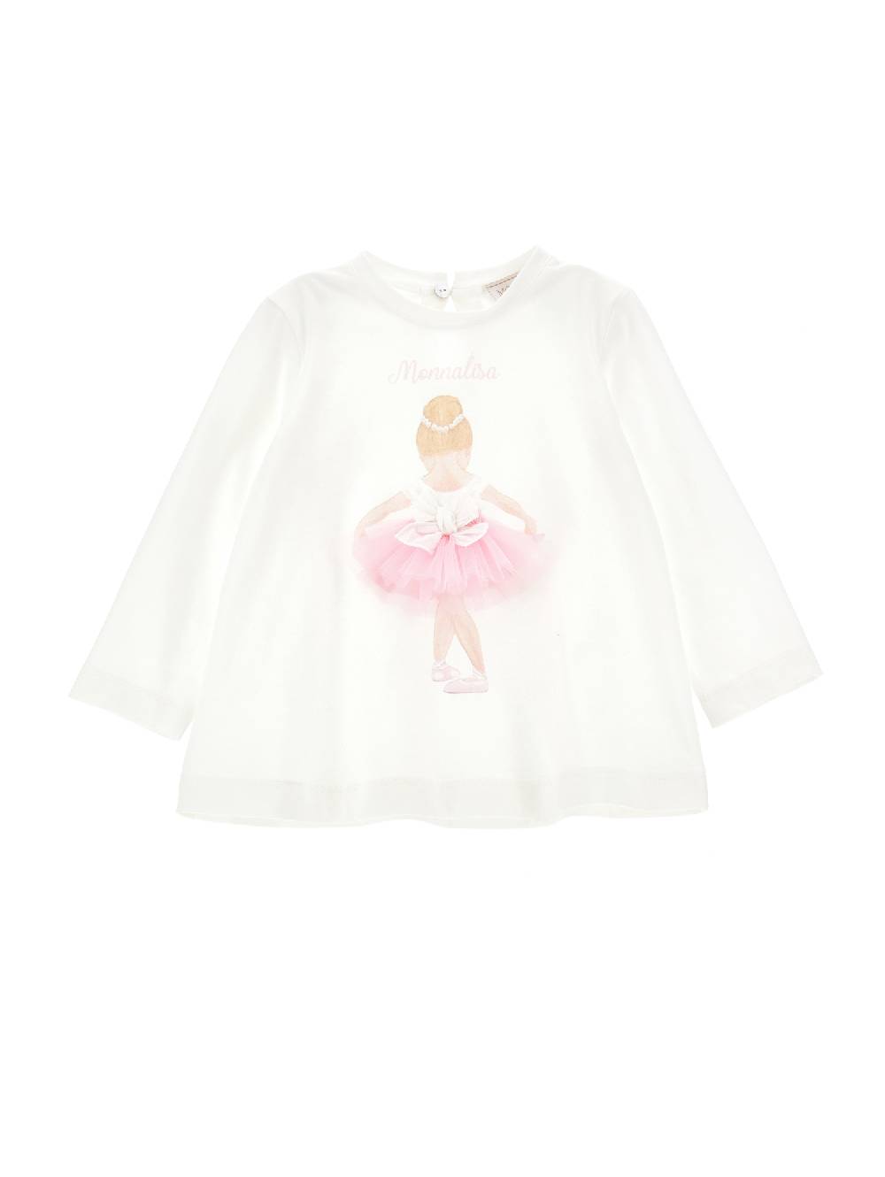 Monnalisa Maxi t-shirt cotone stampa ballerina