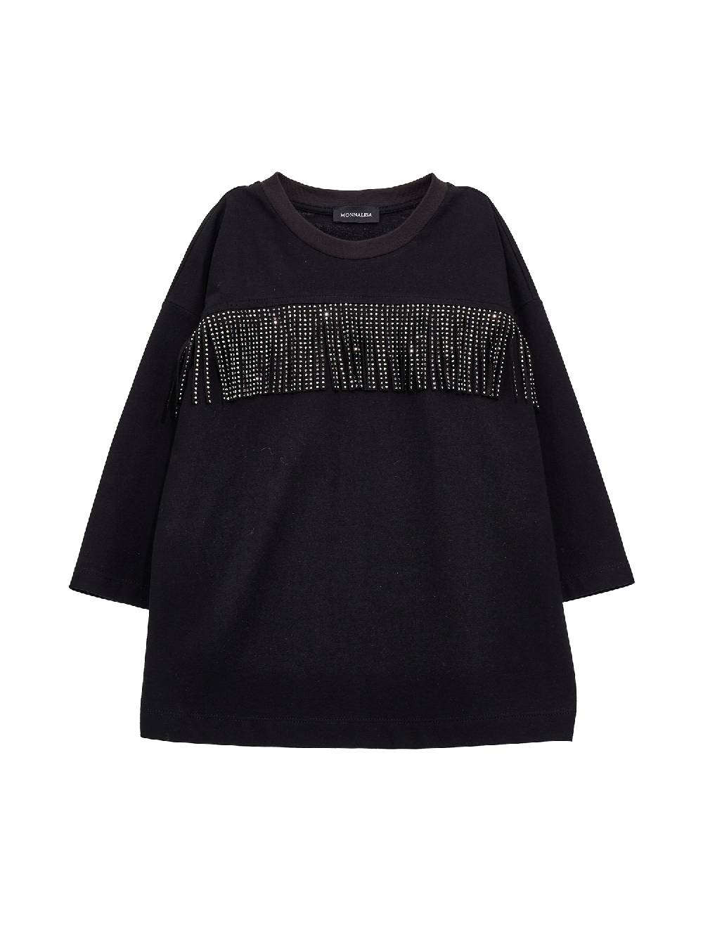 Monnalisa Maxi t-shirt jersey con frange