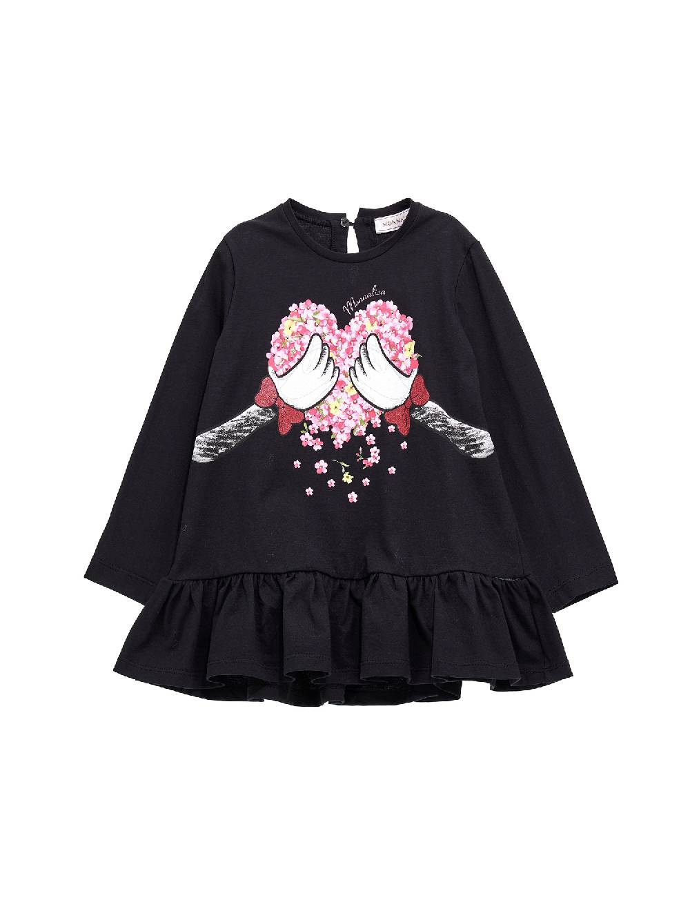 Monnalisa Maxi t-shirt jersey stampata con galetta