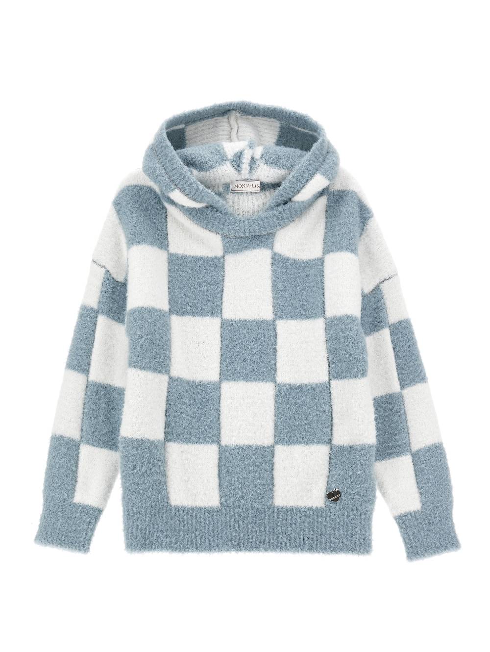 Monnalisa Maxipull garzato con cappuccio