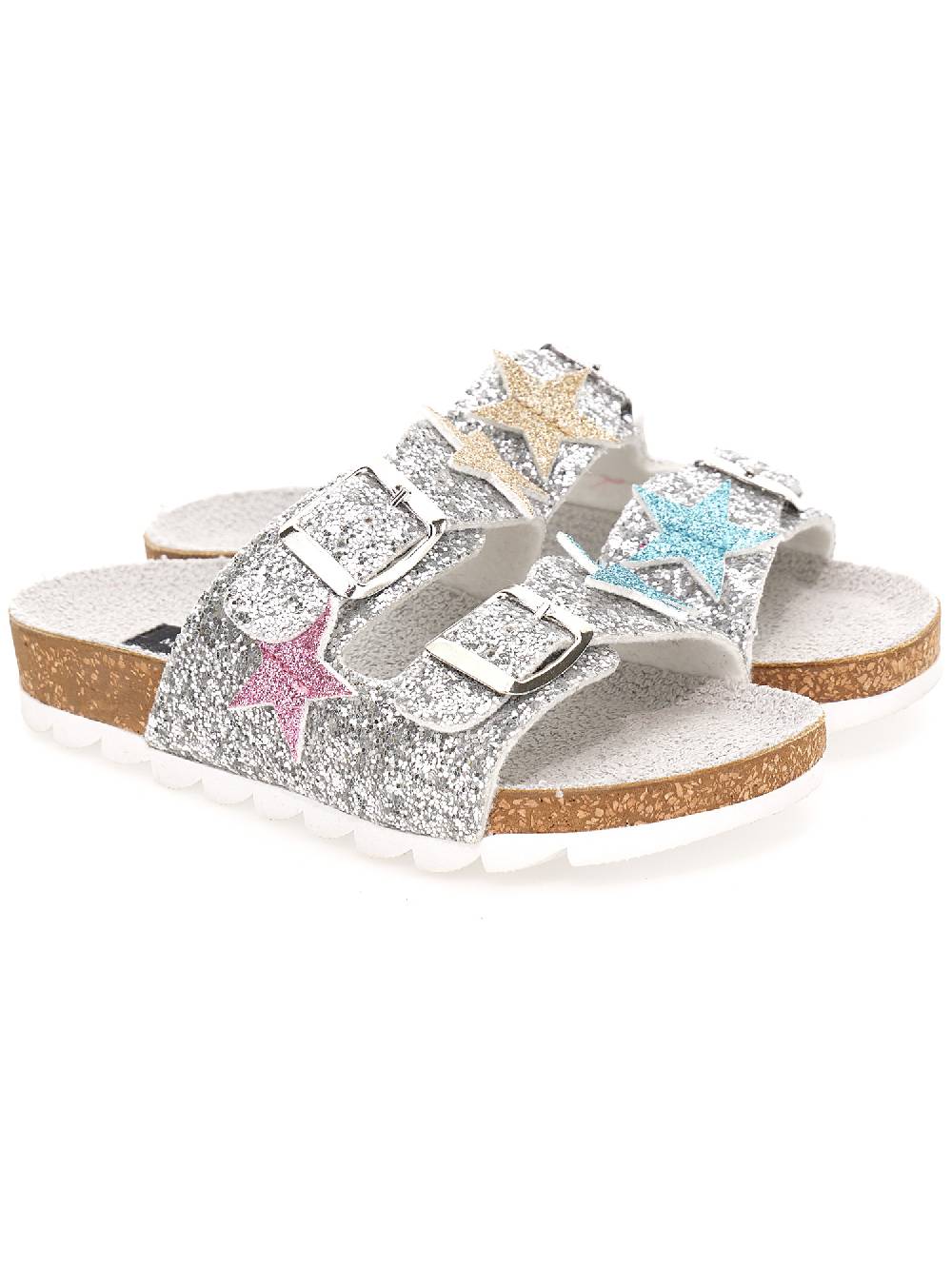 Monnalisa Mules Glitter Con Stelle