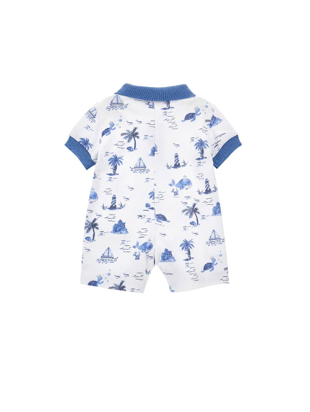 Monnalisa Pagliaccetto Con Colletto A Contrasto