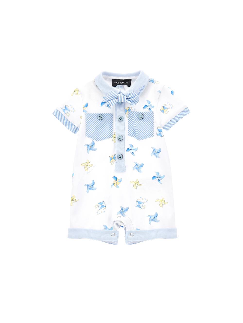 Monnalisa Pagliaccetto cotone con papillon