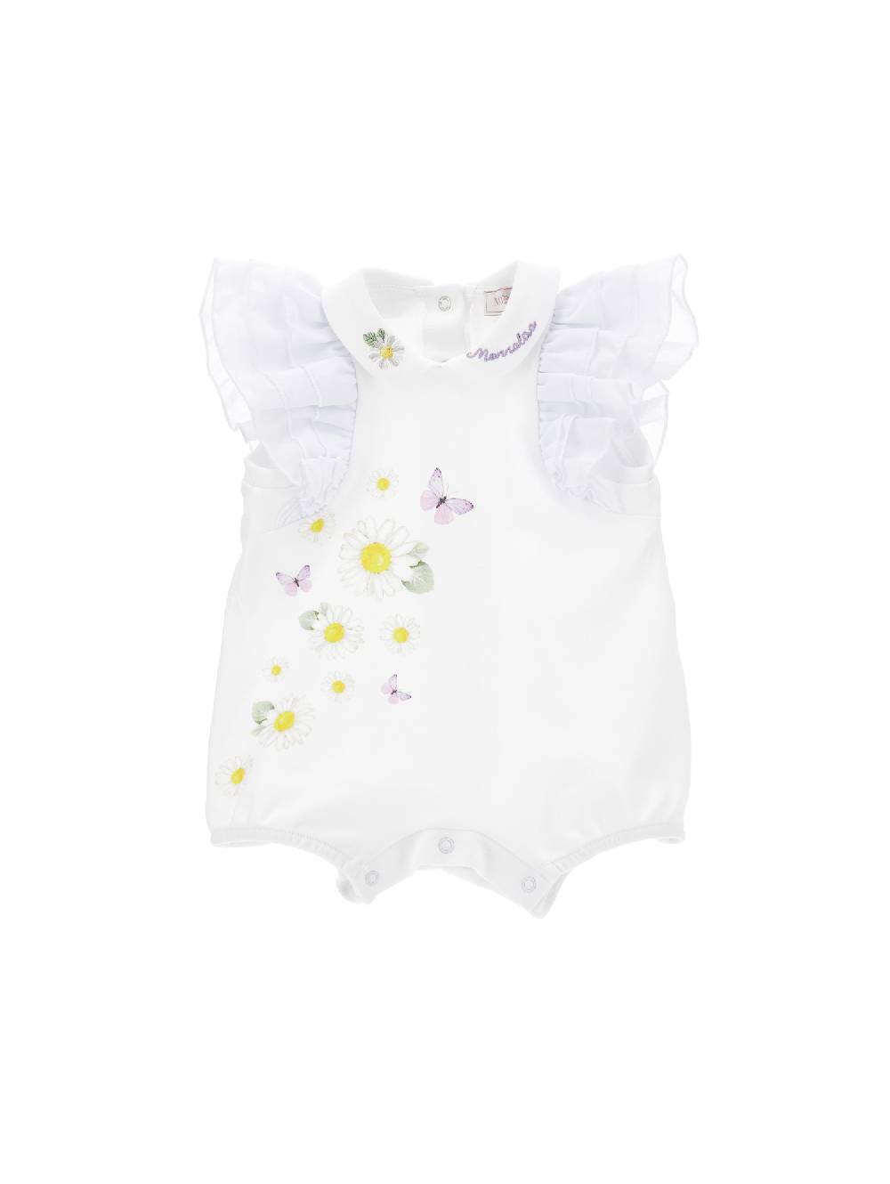 Monnalisa Pagliaccetto cotone margherite