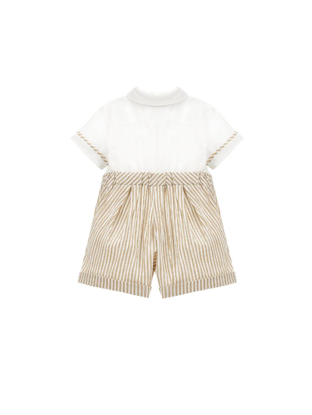 Monnalisa Pagliaccetto Lino Con Papilllon