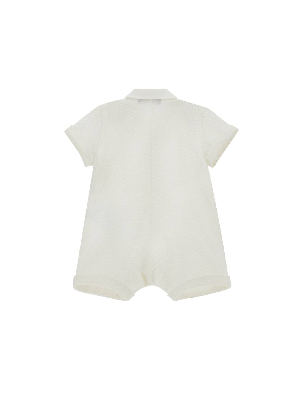 Monnalisa Pagliaccetto Seersucker Con Plastron