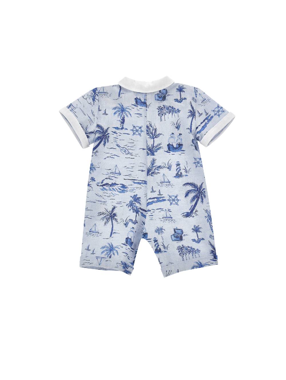 Monnalisa Pagliaccetto Tela Con Colletto