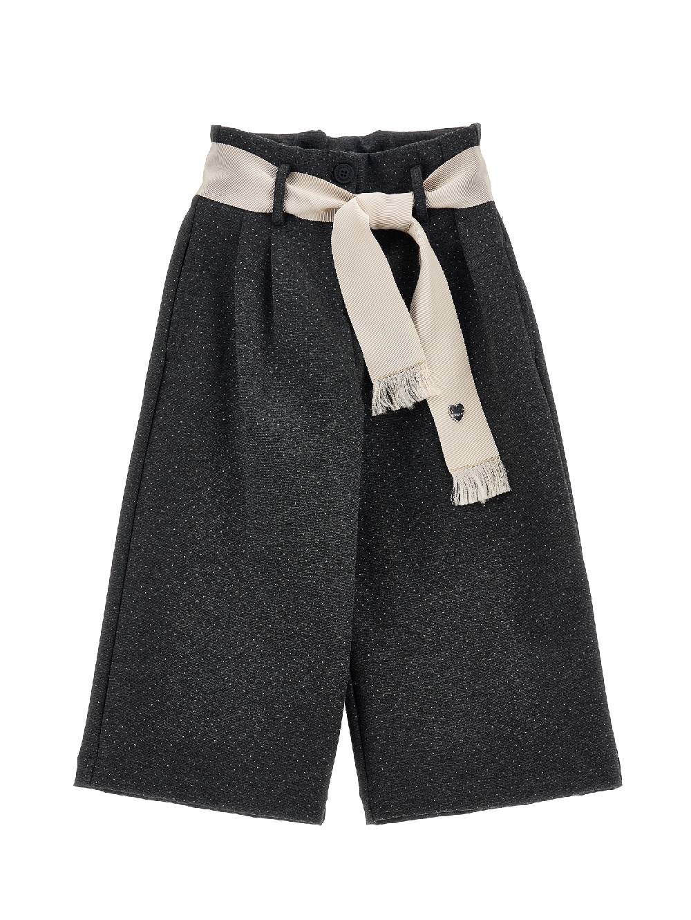 Monnalisa Pantaloni cropped pois glitter