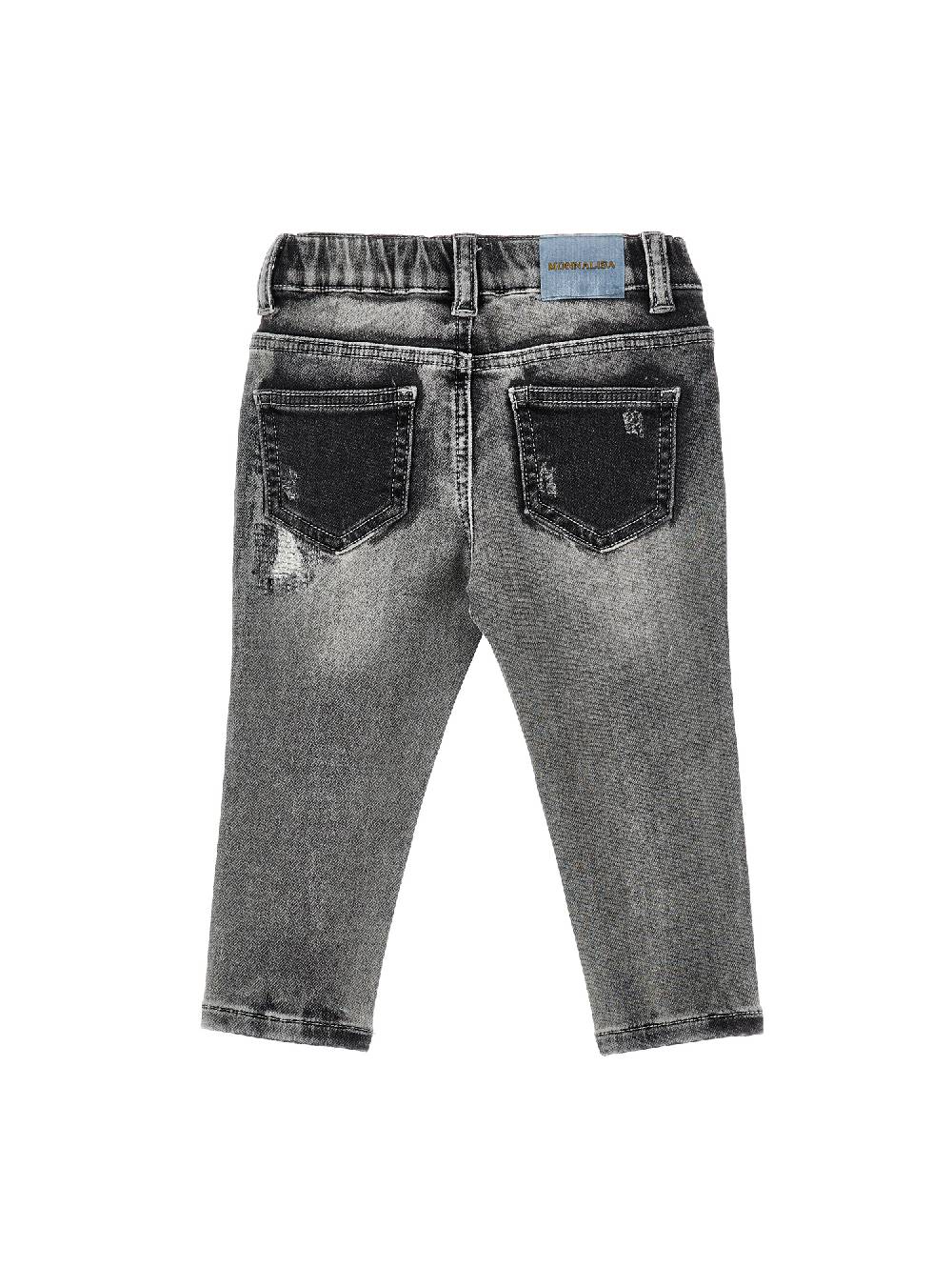 Monnalisa Pantaloni Denim Con Ricami