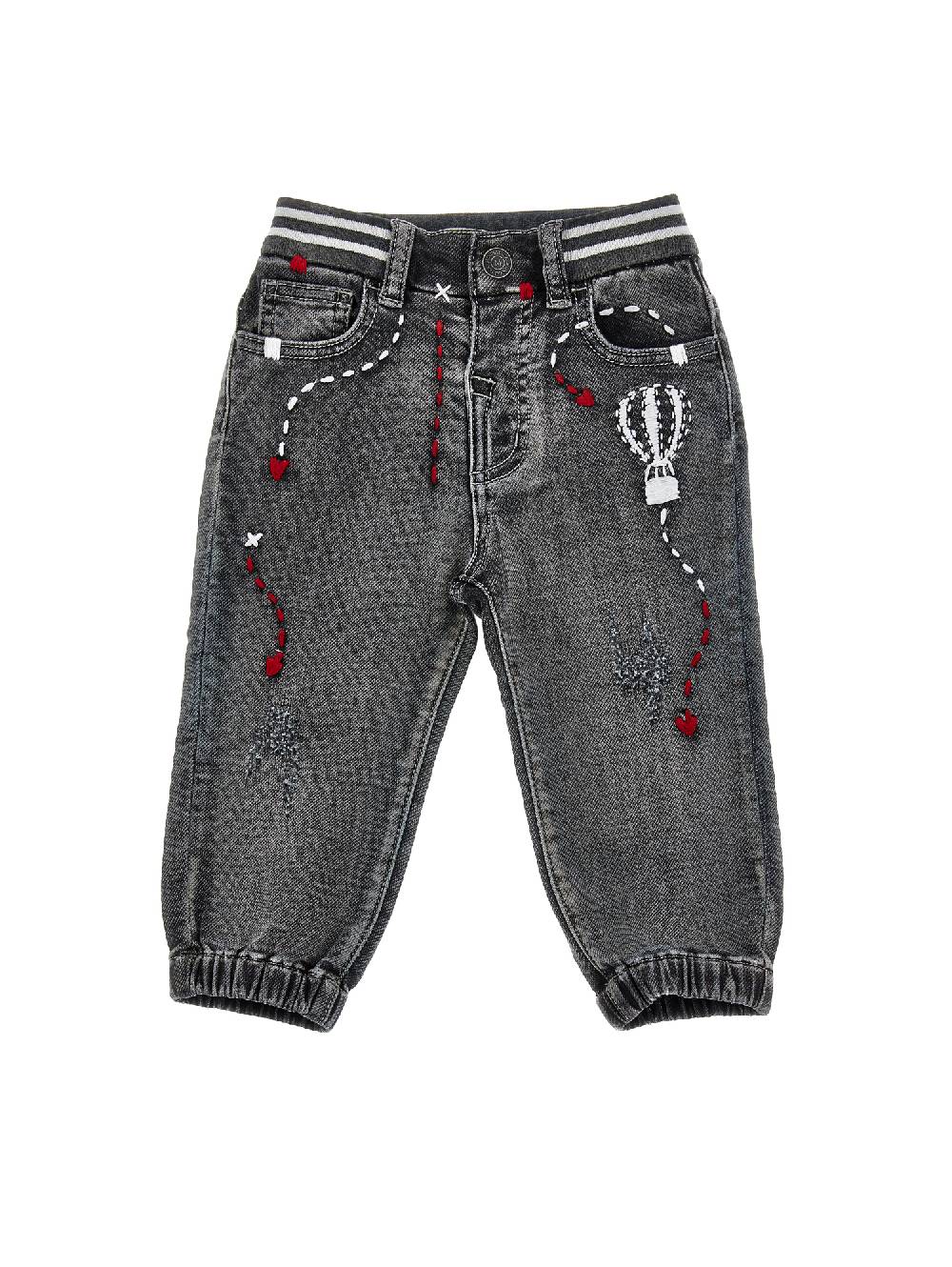 Monnalisa Pantaloni denim ricamati