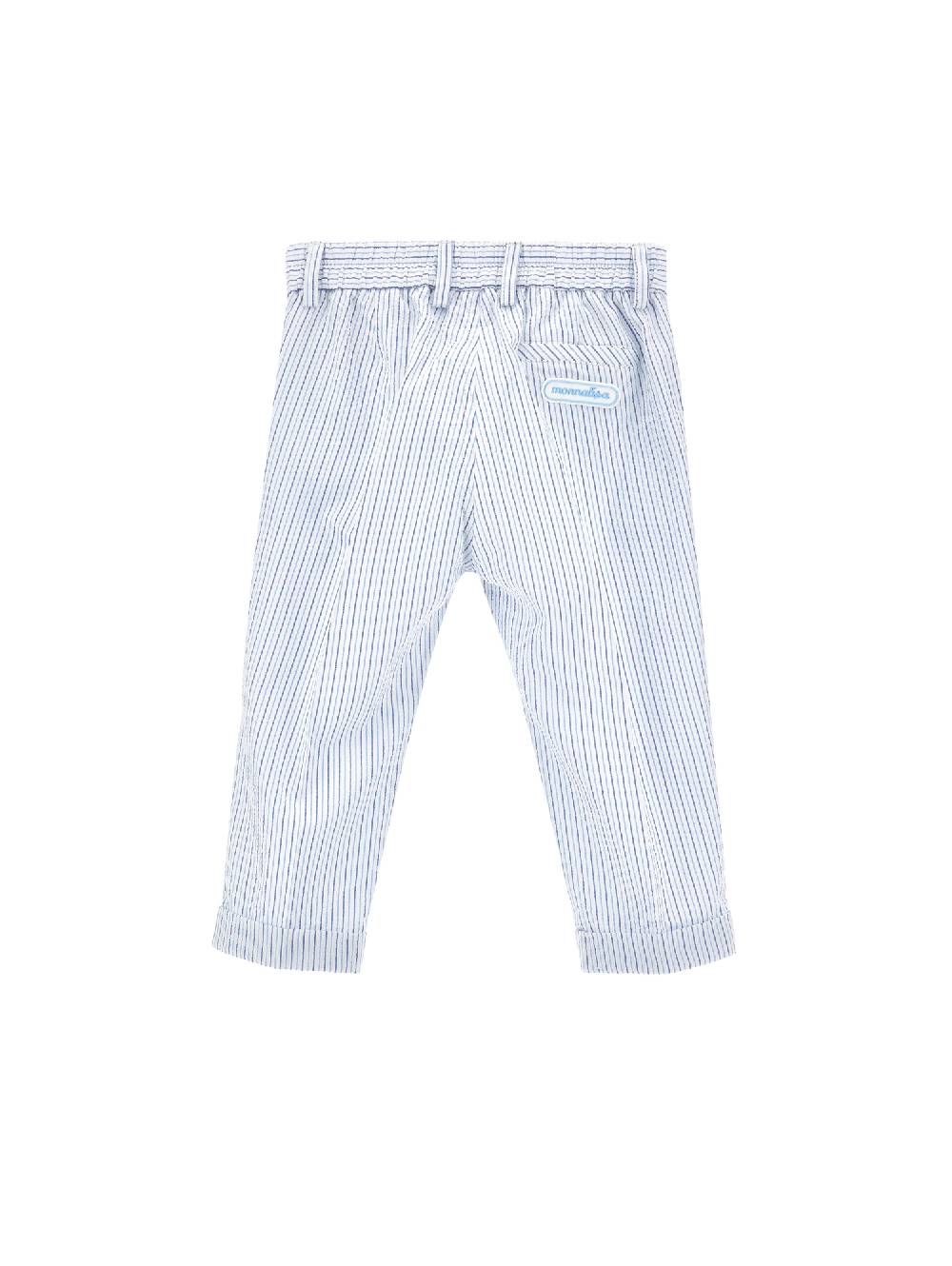 Monnalisa Pantaloni Seersucker Con Risvolto