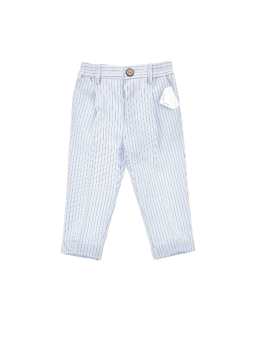 Monnalisa Pantaloni seersucker con risvolto