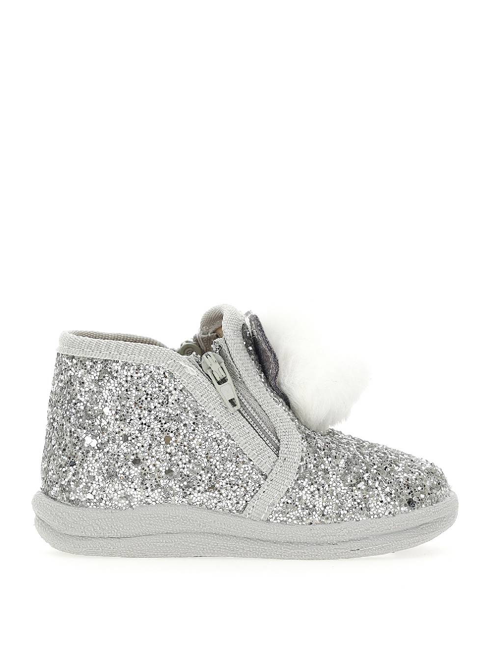 Monnalisa Pantofoline glitter con pompon
