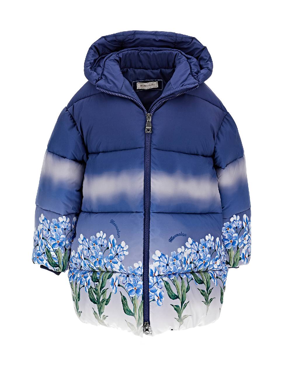 Monnalisa Piumino degradé con fiori