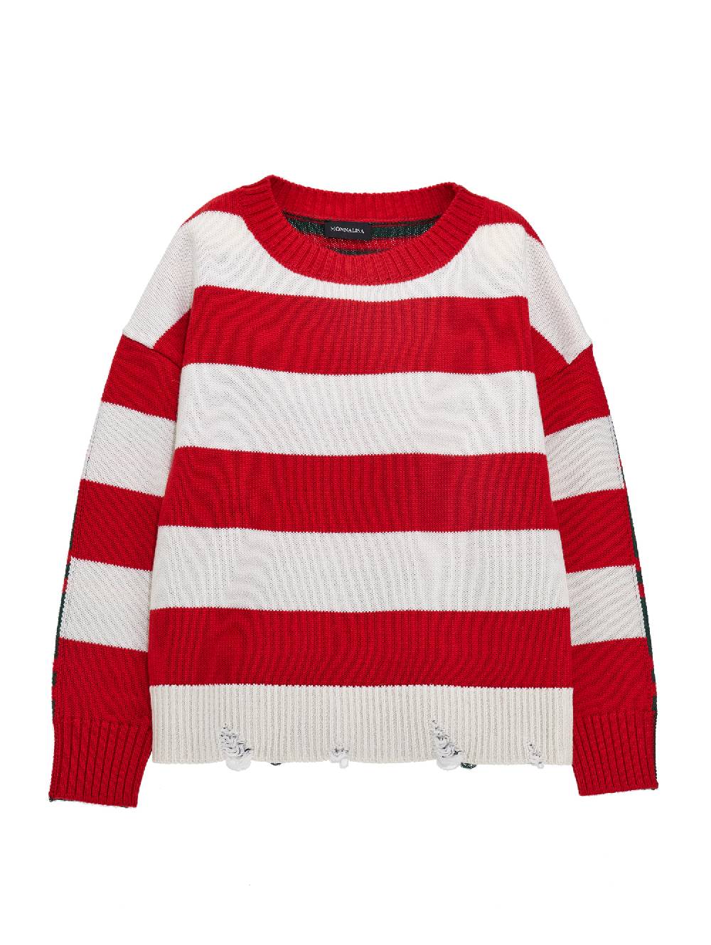 Monnalisa Pull bicolor maxiriga