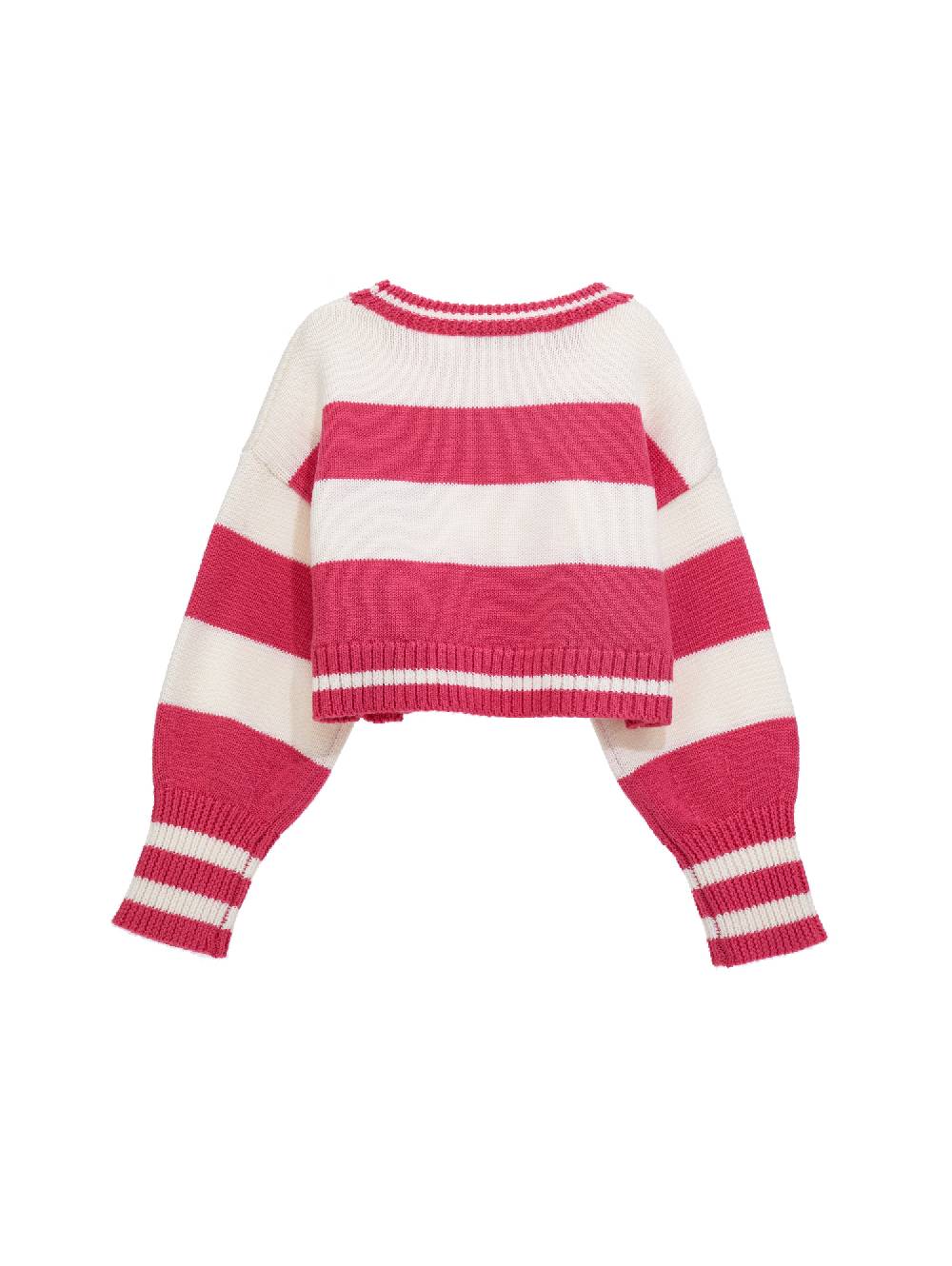 Monnalisa Pull Cropped Maxi Righe