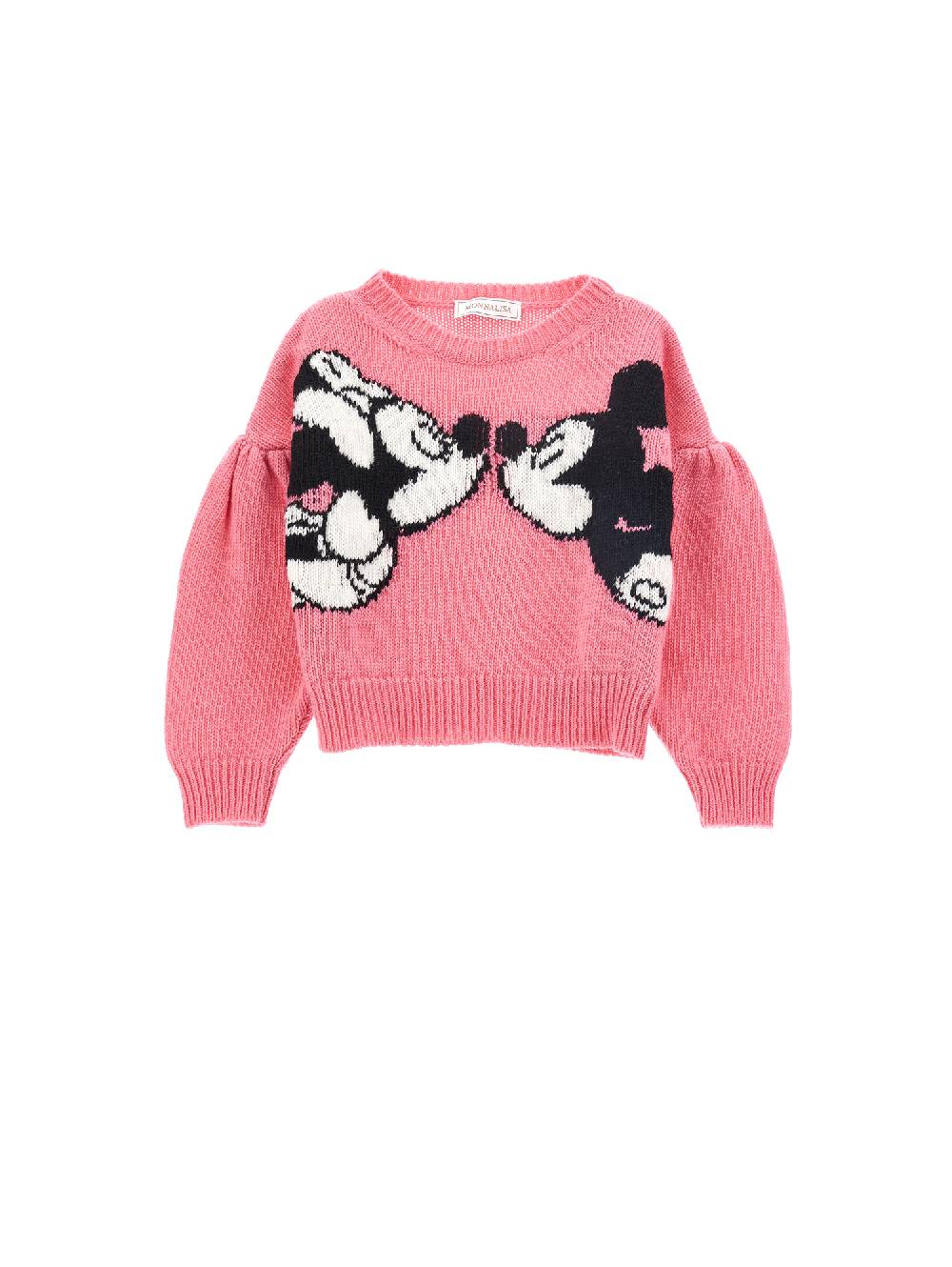 Monnalisa Pull merino intarsio Minnie e Topolino
