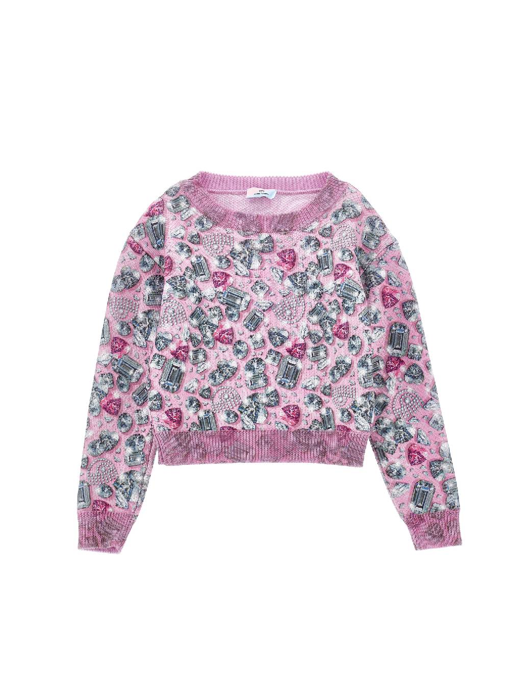 Monnalisa Pull misto lana CF Diamonds