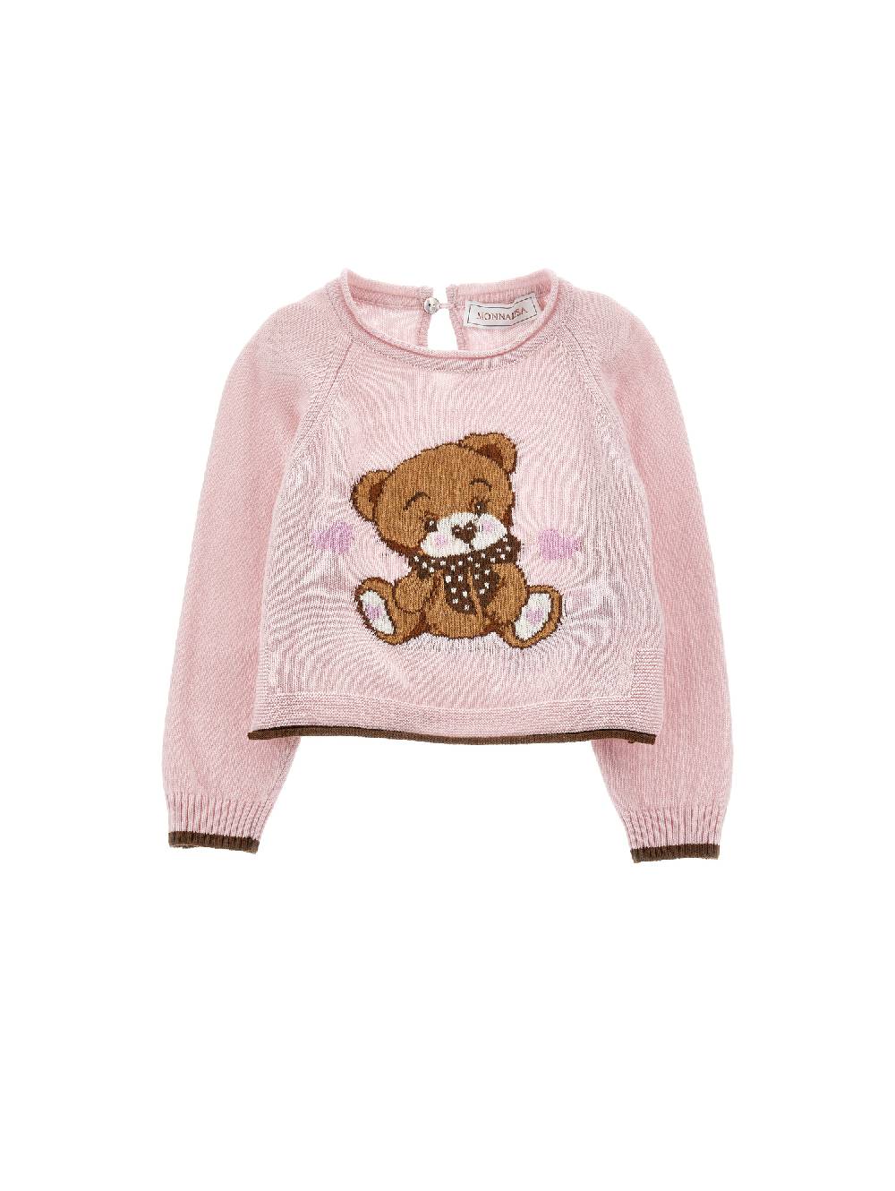 Monnalisa Pull supersoft intarsio orsetto