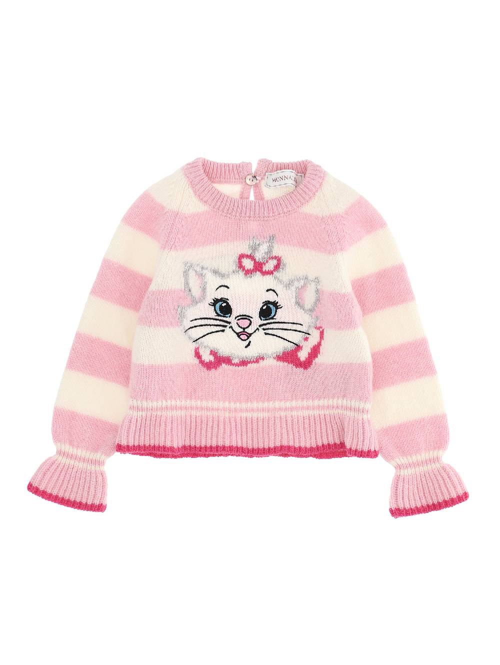 Monnalisa Pullover righe intarsio Aristogatti