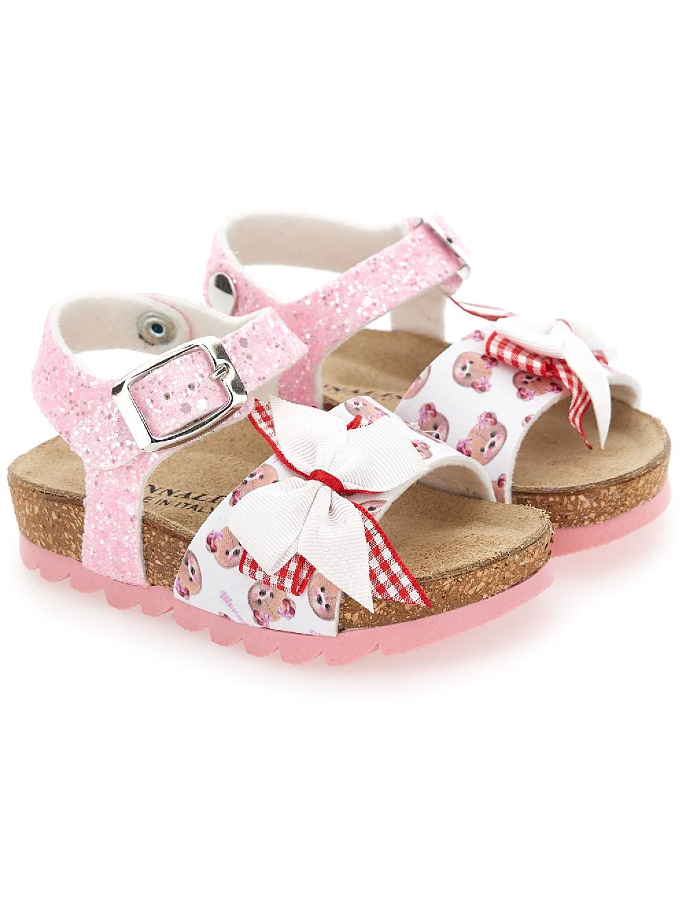 Monnalisa Sandaletti Glitter Con Fiocchetti