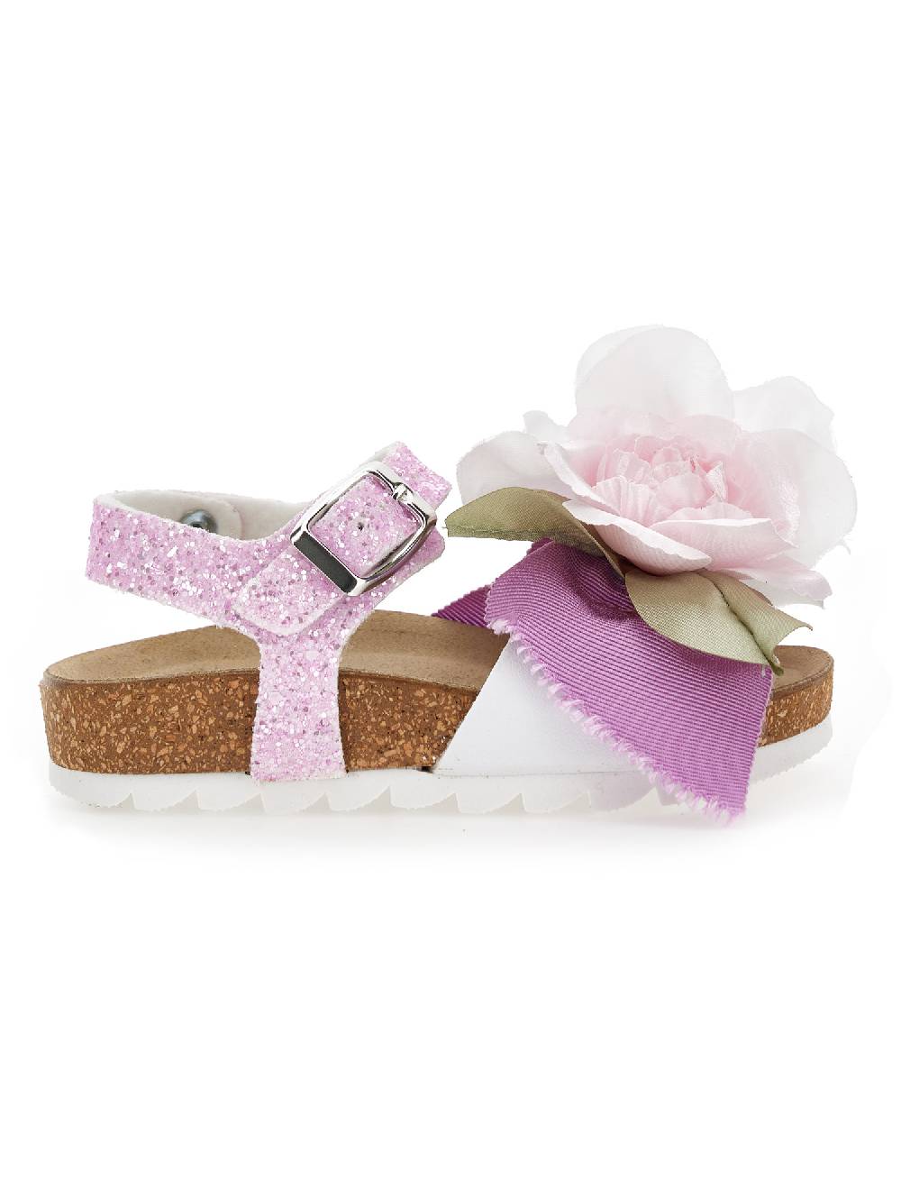 Monnalisa Sandaletti glitter maxi anemoni