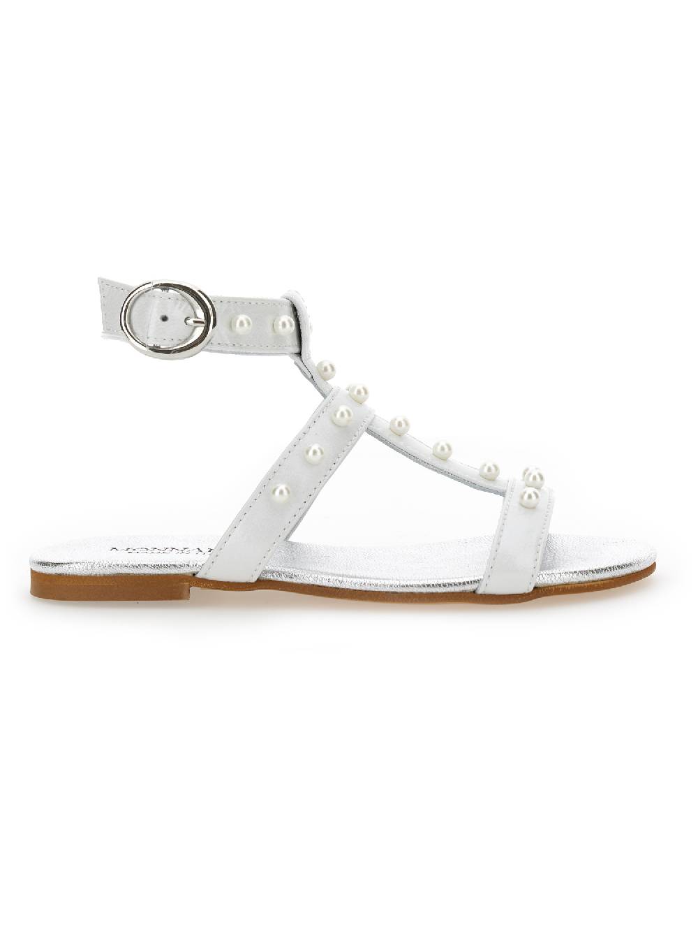 Monnalisa Sandaletti pelle con perle