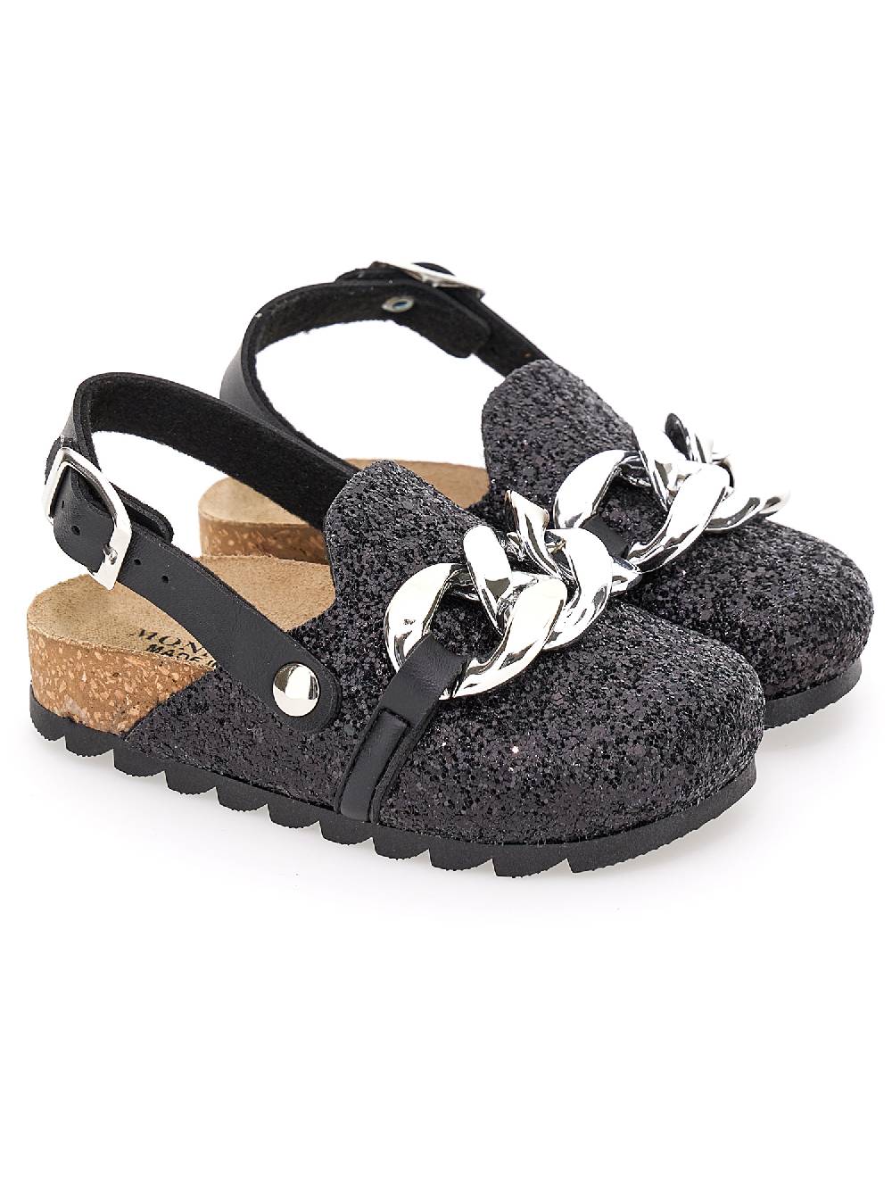 Monnalisa Sandali Glitter Con Catena