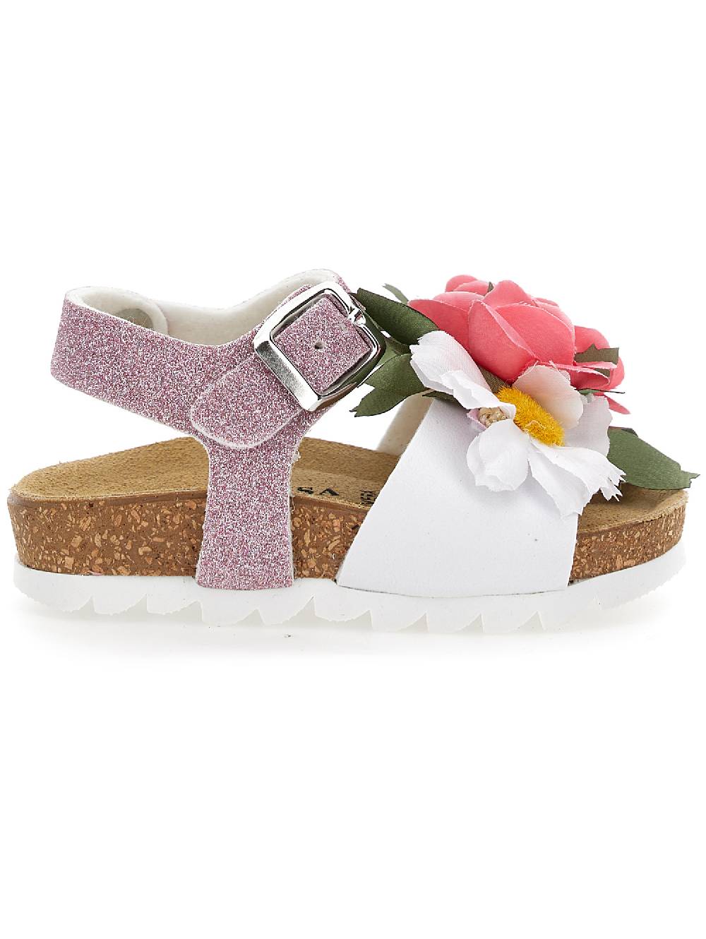 Monnalisa Sandali glitter con fiori