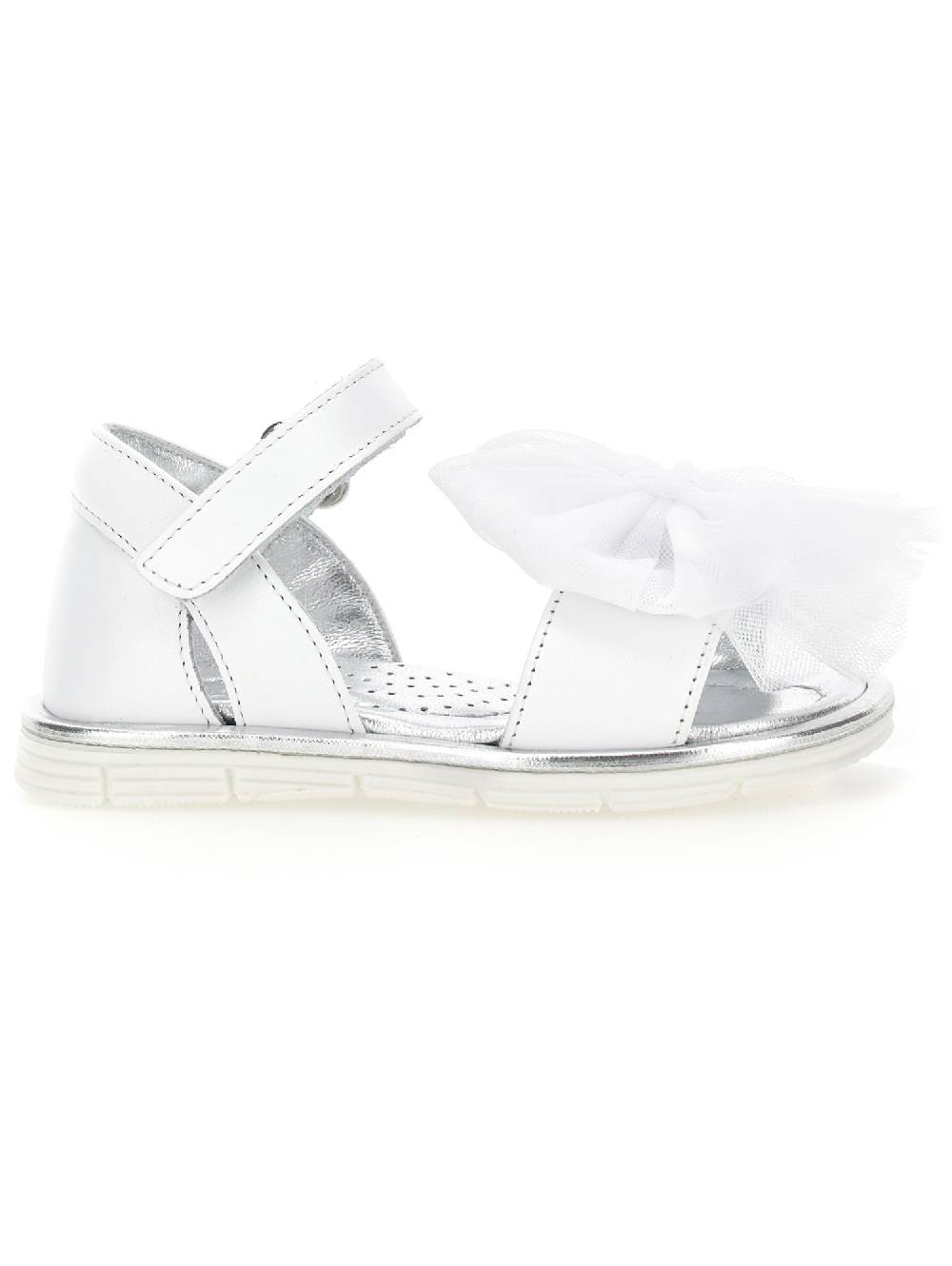 Monnalisa Sandali pelle con fiocchi tulle