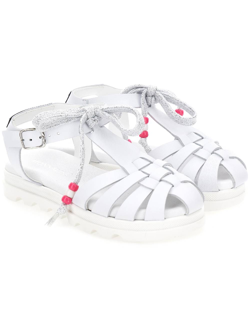 Monnalisa Sandali Pelle Con Perline