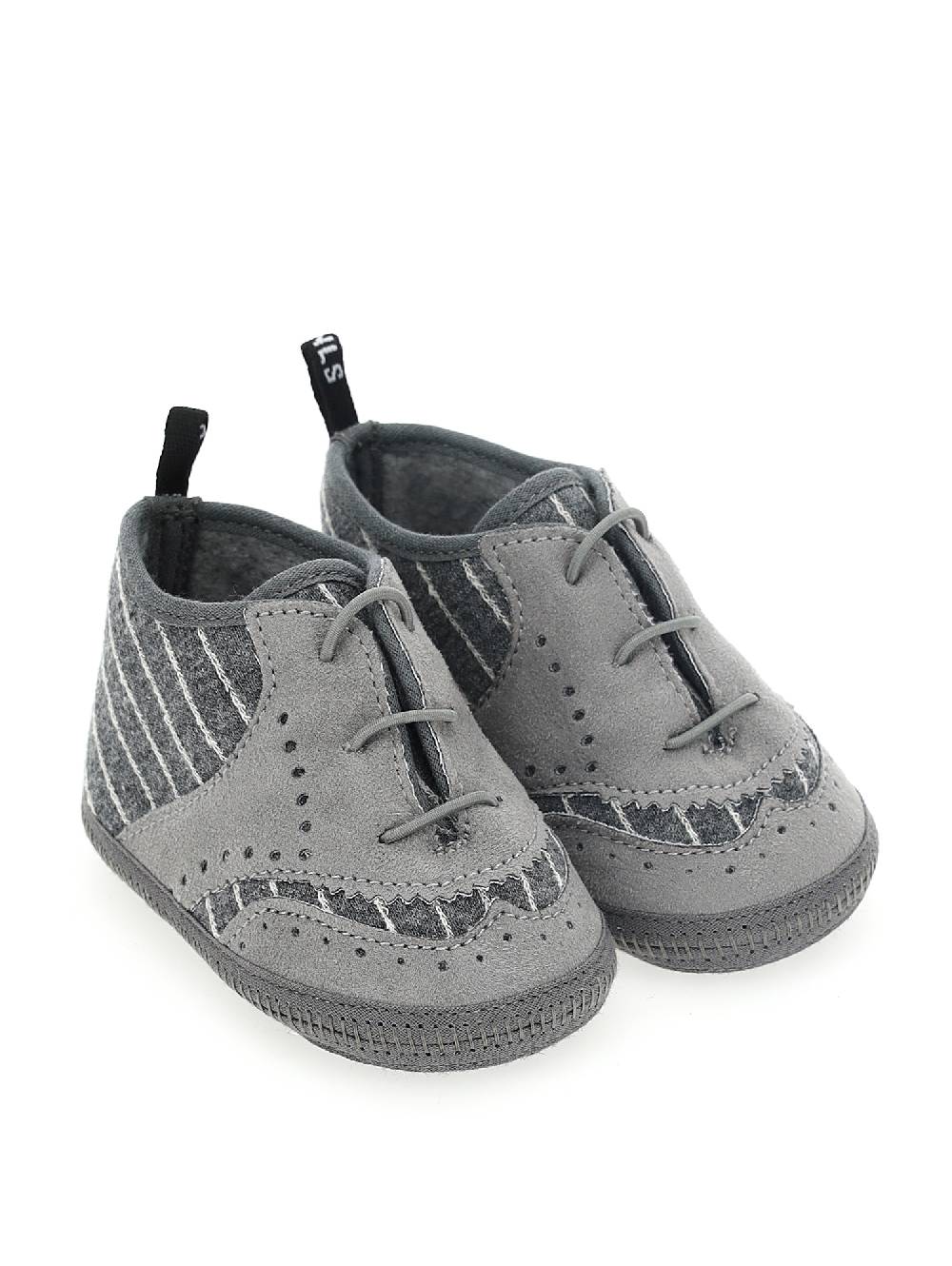 Monnalisa Scarpine Neonato Tessuto Gessato