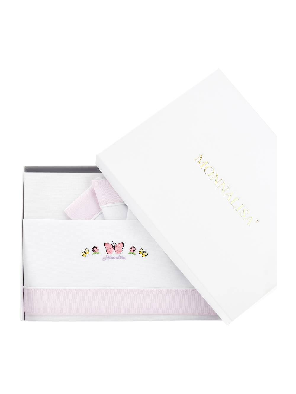 Monnalisa Set Lenzuola Cotone Neonata