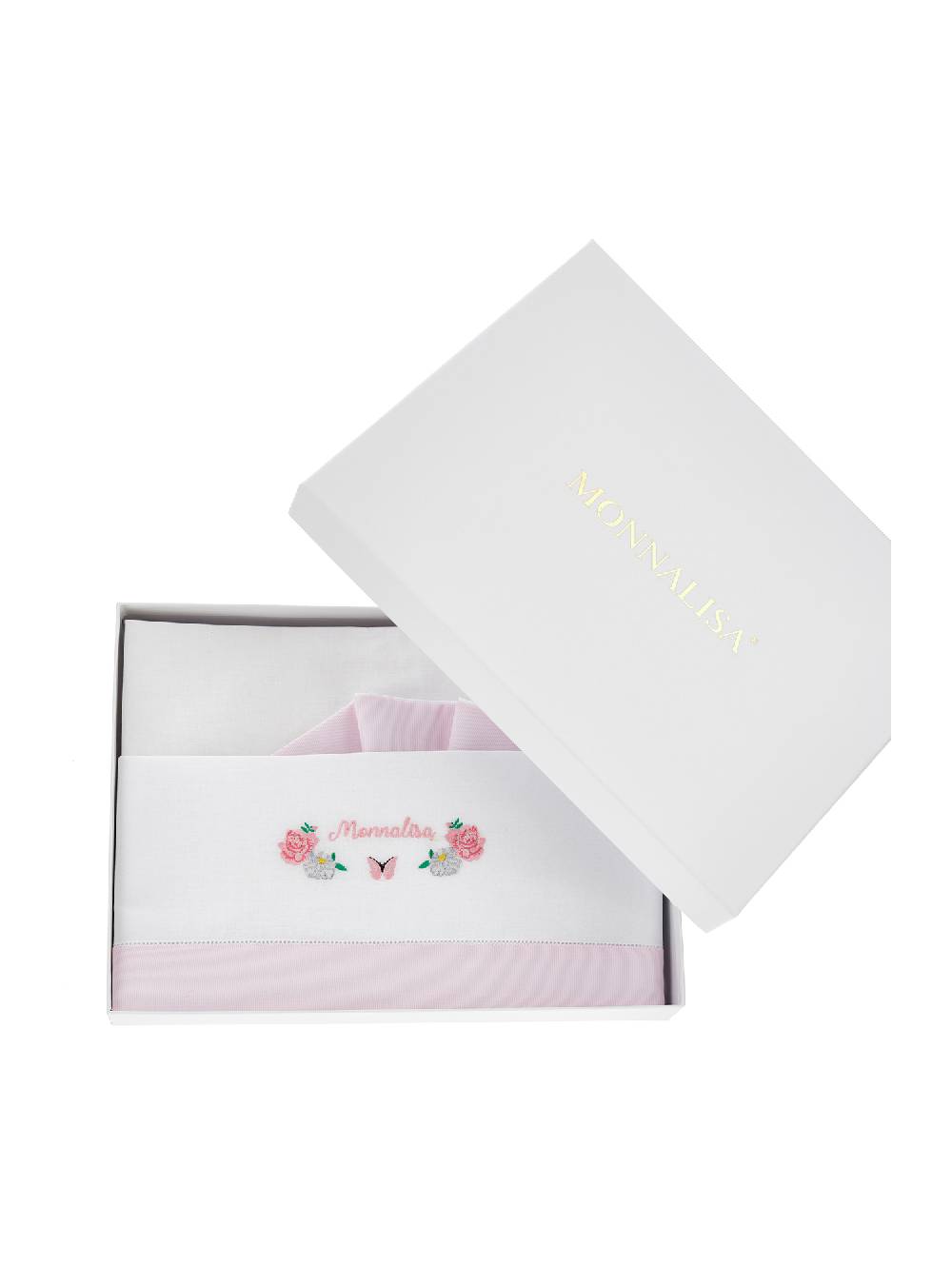 Monnalisa Set Lenzuolino Ricamato